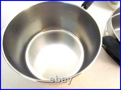 Vintage Revere Ware Pre 1968 Rare 4 Qt Long Handled Stock Pot+ Double Boiler