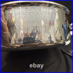 Vintage Ruffoni Opus Prima Hammered Stainless Steel Braiser 5 qt Retired