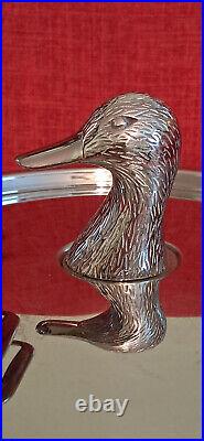 Vintage SABATIER De La Cuisine Pasta Pot with Strainer Duck Mallard Stainless
