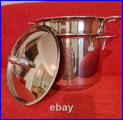 Vintage SABATIER De La Cuisine Pasta Pot with Strainer Duck Mallard Stainless