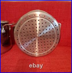 Vintage SABATIER De La Cuisine Pasta Pot with Strainer Duck Mallard Stainless