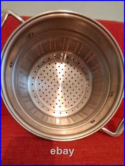 Vintage SABATIER De La Cuisine Pasta Pot with Strainer Duck Mallard Stainless