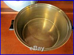 Vintage SALADMASTER 18-8 Stainless Steel 7 QT Stock Pot Dutch Oven with Vapo Lid