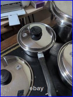 Vintage SALADMASTER Stainless Steel Cookware Set/13 pieces/USA/Vapo Lids/ T-304S