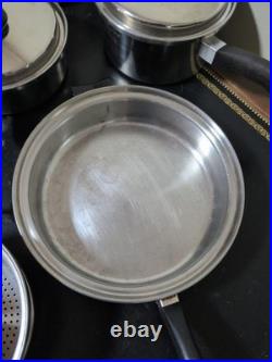 Vintage SALADMASTER Stainless Steel Cookware Set/13 pieces/USA/Vapo Lids/ T-304S