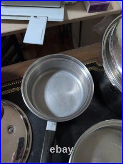 Vintage SALADMASTER Stainless Steel Cookware Set/13 pieces/USA/Vapo Lids/ T-304S