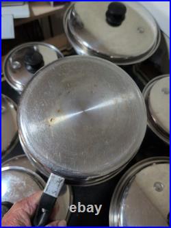 Vintage SALADMASTER Stainless Steel Cookware Set/13 pieces/USA/Vapo Lids/ T-304S