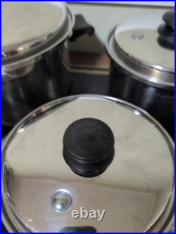 Vintage SALADMASTER Stainless Steel Cookware Set/13 pieces/USA/Vapo Lids/ T-304S
