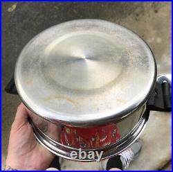 Vintage SALADMASTER Stainless Steel Tri-Clad Stock Pot, Made In USA, 11X5