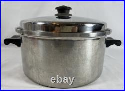 Vintage SaladMaster 18/8 Tri-Clad Stainless Steel 6 Quart Stock Pot w Vapor lid