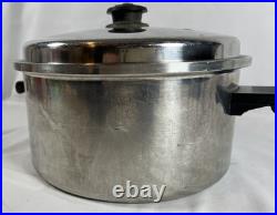 Vintage SaladMaster 18/8 Tri-Clad Stainless Steel 6 Quart Stock Pot w Vapor lid