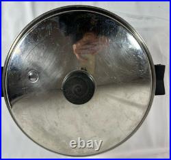Vintage SaladMaster 18/8 Tri-Clad Stainless Steel 6 Quart Stock Pot w Vapor lid