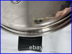 Vintage SaladMaster 18/8 Tri-Clad Stainless Steel 6 Quart Stock Pot w Vapor lid