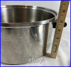 Vintage SaladMaster 18/8 Tri-Clad Stainless Steel 6 Quart Stock Pot w Vapor lid
