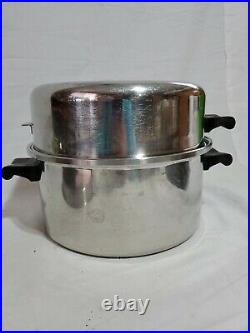 Vintage Salad Master T304s Stainless Steel 6qt. Stockpot with 2 lids lot#1390