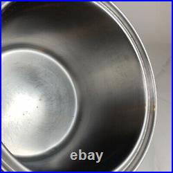 Vintage Saladmaster T304S Stainless Steel Stock Pot 10 3/4 Inch Wide, 8 Deep
