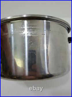 Vintage VOLLRATH LO-HEET 6 Quart Stainless Saucepan Stock Pot Bakelite handles