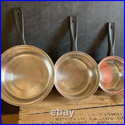Vintage Vollrath TRI-PLY 14 Pc. Stainless Steel Cookware Set 304-S Fry Pan Sauce