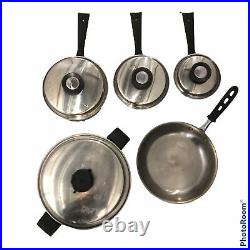 Vollrath Stainless Steel 9-Piece Cookware Set Fry Skillet Stock Pot & Saucepan