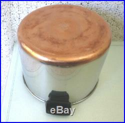 Vtg 1801 REVERE WARE 10 qt'81 dutch oven stockpot Pan Copper Clad Stainless USA