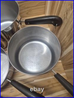 Vtg 1801 Revere Ware 12-Piece Copper Clad Cookware Set with Lids 1 to 4qt with 8qt