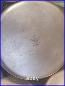 Vtg 1801 Revere Ware 12-Piece Copper Clad Cookware Set with Lids 1 to 4qt with 8qt