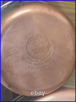 Vtg 1801 Revere Ware 12-Piece Copper Clad Cookware Set with Lids 1 to 4qt with 8qt