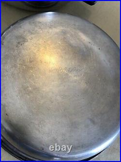 Vtg Lifetime T304 Stainless Steel 6 Pc Cookware Set Stock Pot-Saucepan-Skillet