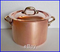 Vtg Mauviel Williams Sonoma France 3.5 quart Copper Stock Pot Pan Stainless Int