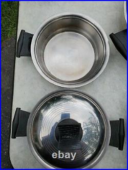 Vtg RENA WARE 3-ply 18-8 Stainless Steel 11 piece cookware set Stock pot double
