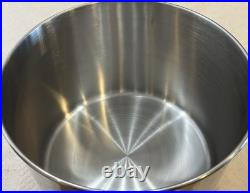 Vtg Revere Ware SS 16 Qt Stock Pot Commercial Grade & Lid Tri-Ply Disc Bottom