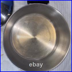 Vtg Revere Ware Set Copper Bottom Cookware. Skillet, Stock Pot, 2 Sauce Pans