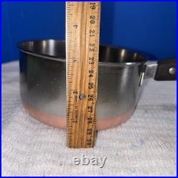 Vtg Revere Ware Set Copper Bottom Cookware. Skillet, Stock Pot, 2 Sauce Pans
