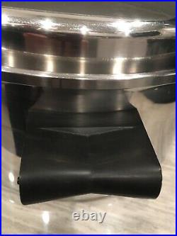 Vtg SALADMASTER 6 Qt Stainless Steel Stock Pot Vapo Lid 18-8 Tri-Clad Vented USA