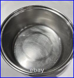 Vtg Saladmaster 18-8 Tri-Clad 6Qt Stainless Steel Stock Pot Dutch Oven with2nd Lid