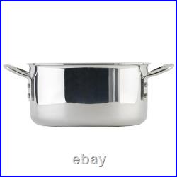 WINCO Tri-Ply Stock Pot, Silver Even Heating, All Cooktops, Durable