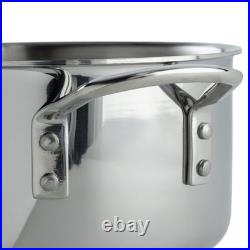 WINCO Tri-Ply Stock Pot, Silver Even Heating, All Cooktops, Durable