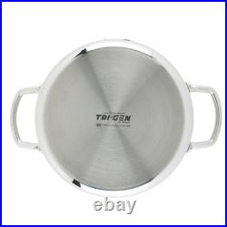 WINCO Tri-Ply Stock Pot, Silver Even Heating, All Cooktops, Durable