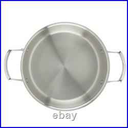 WINCO Tri-Ply Stock Pot, Silver Even Heating, All Cooktops, Durable