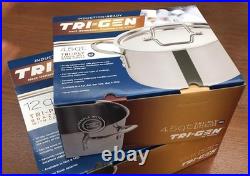 WINCO Tri-Ply Stock Pot, Silver Even Heating, All Cooktops, Durable