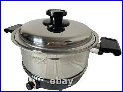 West Bend Americraft Kitchen Craft Stainless 4 Qt Slow Cooker Base & Stock Pot