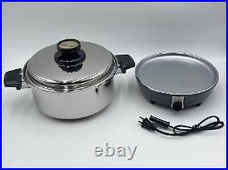 West Bend Americraft Stainless Cookware Kitchen Craft 4 Qt. Stock Pot Vented Lid