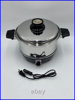 West Bend Americraft Stainless Cookware Kitchen Craft 4 Qt. Stock Pot Vented Lid