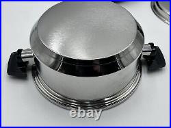 West Bend Americraft Stainless Cookware Kitchen Craft 4 Qt. Stock Pot Vented Lid