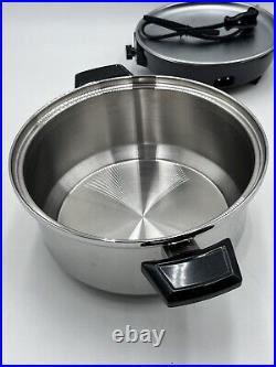 West Bend Americraft Stainless Cookware Kitchen Craft 4 Qt. Stock Pot Vented Lid