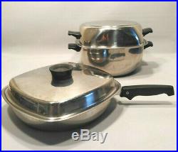 West Bend Aristocraft Stainless Steel Dutch Oven/Stock Pot & 12 Skillet Lot