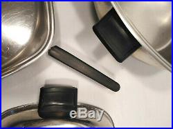 West Bend Aristocraft Stainless Steel Dutch Oven/Stock Pot & 12 Skillet Lot