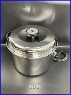 West Bend Cordon Bleu Temp Tone 7-Ply T304 Stainless Steel Stockpot with Lid