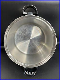 West Bend Cordon Bleu Temp Tone 7-Ply T304 Stainless Steel Stockpot with Lid