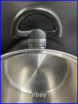 West Bend Cordon Bleu Temp Tone 7-Ply T304 Stainless Steel Stockpot with Lid
